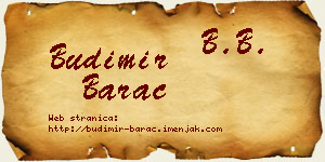 Budimir Barać vizit kartica